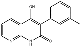 4-Hydroxy-3-(3-methylphenyl)-1,8-naphthyridin-2(1H)-one 结构式