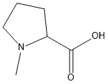 1-甲基吡咯烷-2-甲酸 结构式