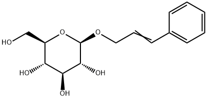 3-苯基-2-丙烯基 BETA-D-吡喃葡萄糖苷 结构式