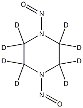 1,4-Dinitrosopiperazine-d8 结构式
