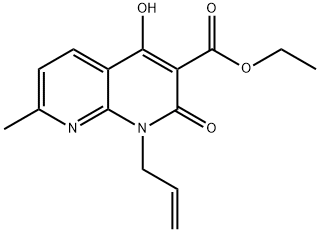 ethyl 1-allyl-4-hydroxy-7-methyl-2-oxo-1,2-dihydro-1,8-naphthyridine-3-carboxylate 结构式
