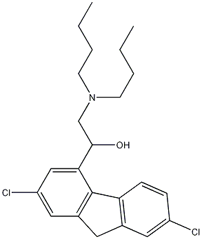 ALPHA-(二正丁胺甲基)-2,7-二氯芴-4-甲醇 结构式