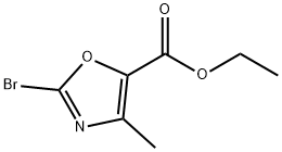 5-Oxazolecarboxylic acid, 2-bromo-4-methyl-, ethyl ester Struktur