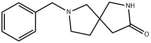 7-ベンジル-2,7-ジアザスピロ[4.4]ノナン-3-オン 化学構造式